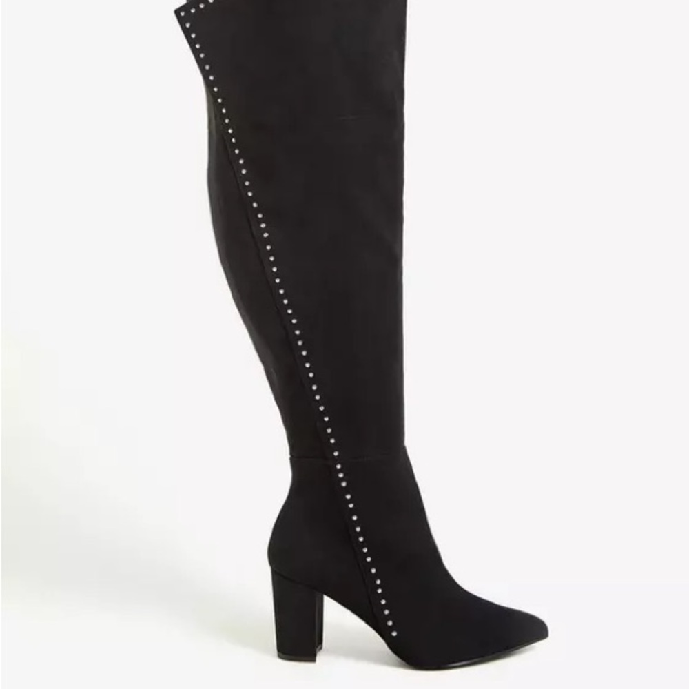 Torrid WW Black Studded Knee-High Boots - Picture 5 of 5